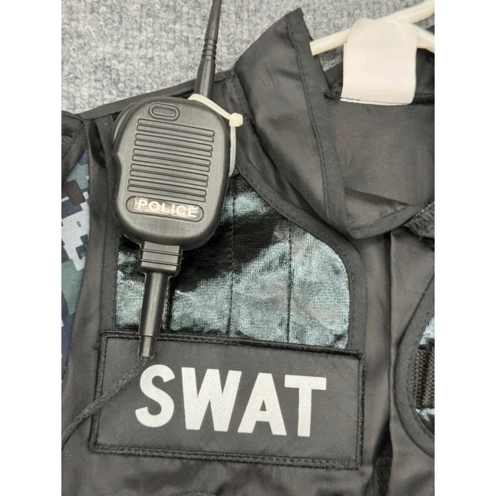 Teetot Kids SWAT Police Officer Costume Digital Camo Tactical Vest Set Size 5-6